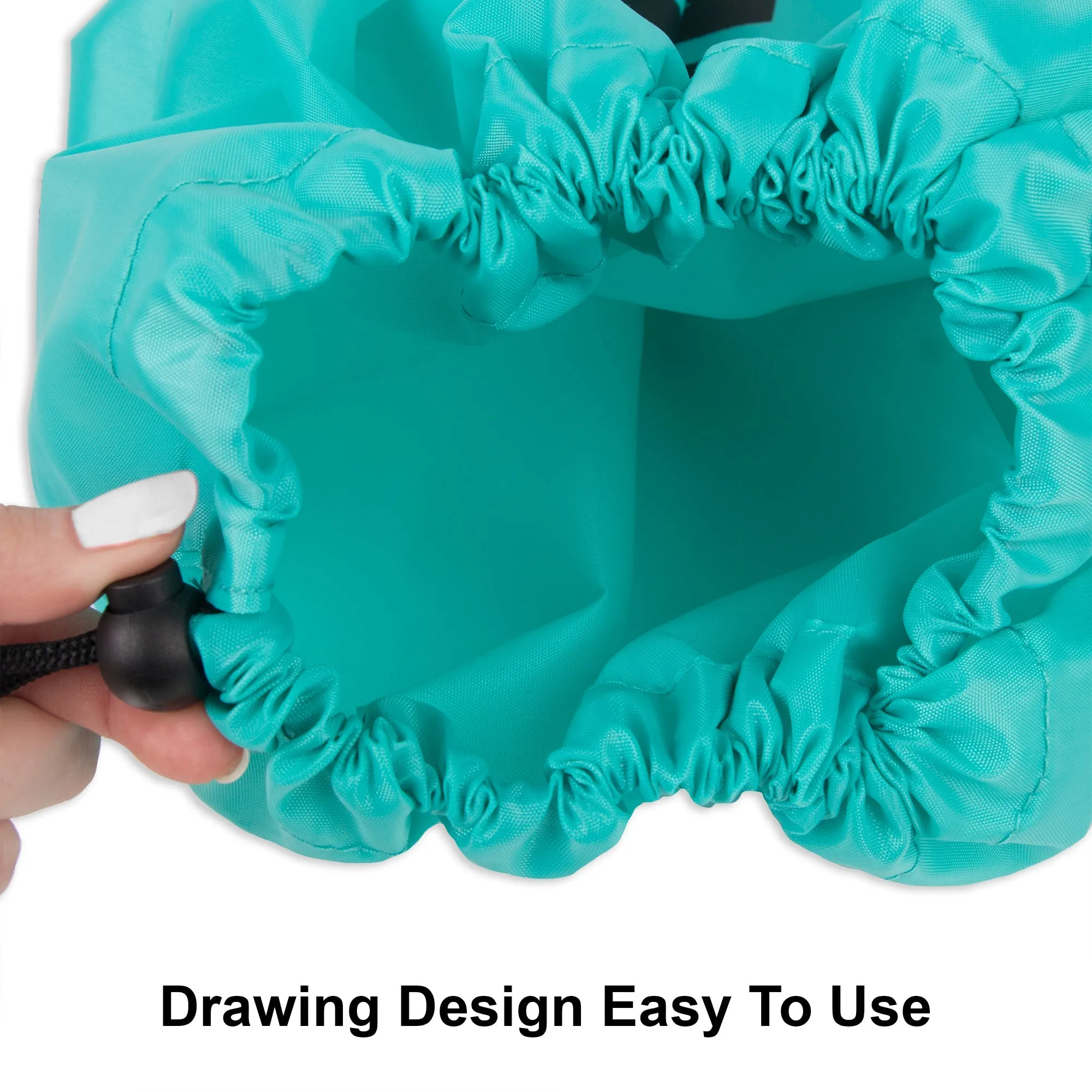 Graphic Drawstring Laundry Bag 2-Pack - Turquoise NoveltiesMart Wholesale