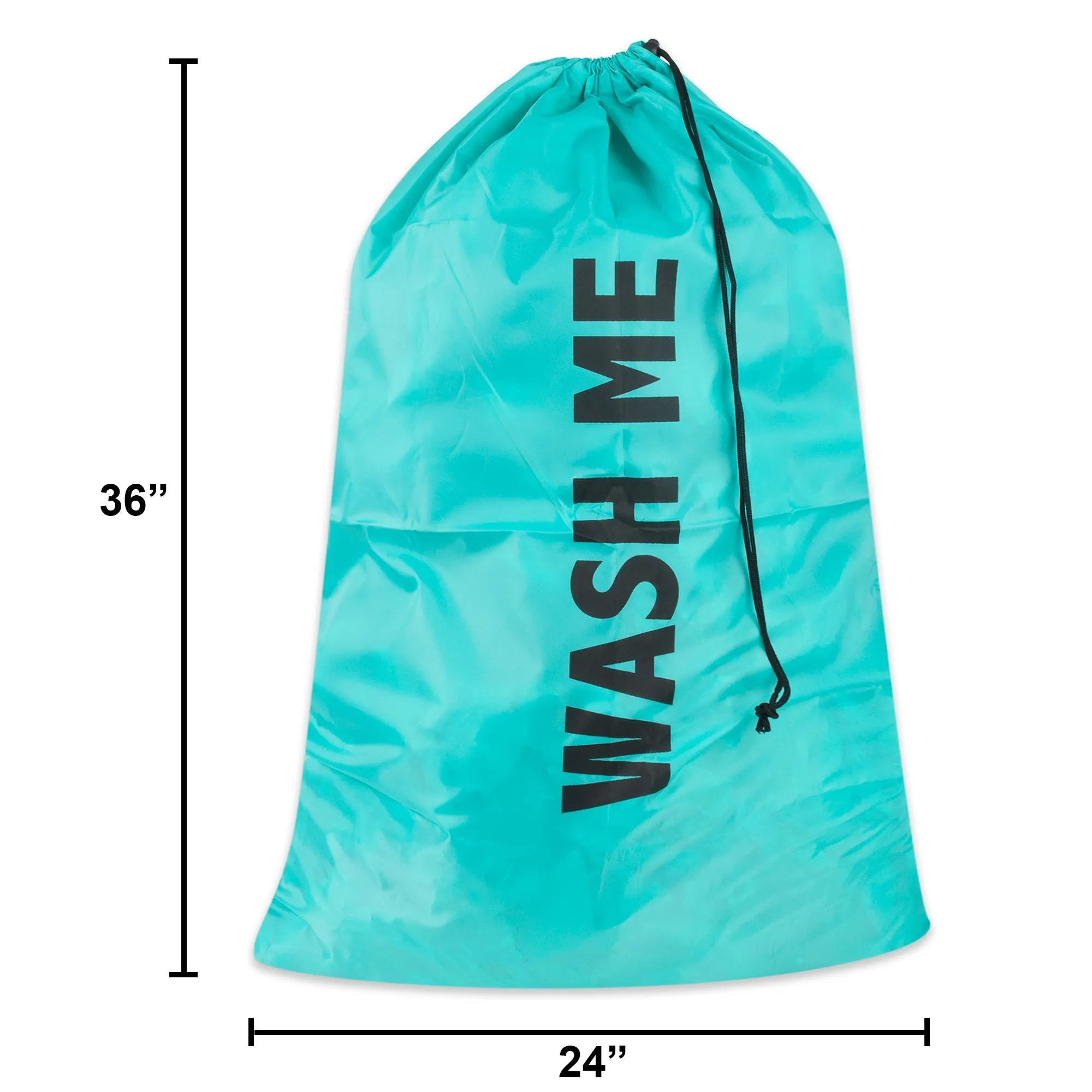 Graphic Drawstring Laundry Bag 2-Pack - Turquoise NoveltiesMart Wholesale