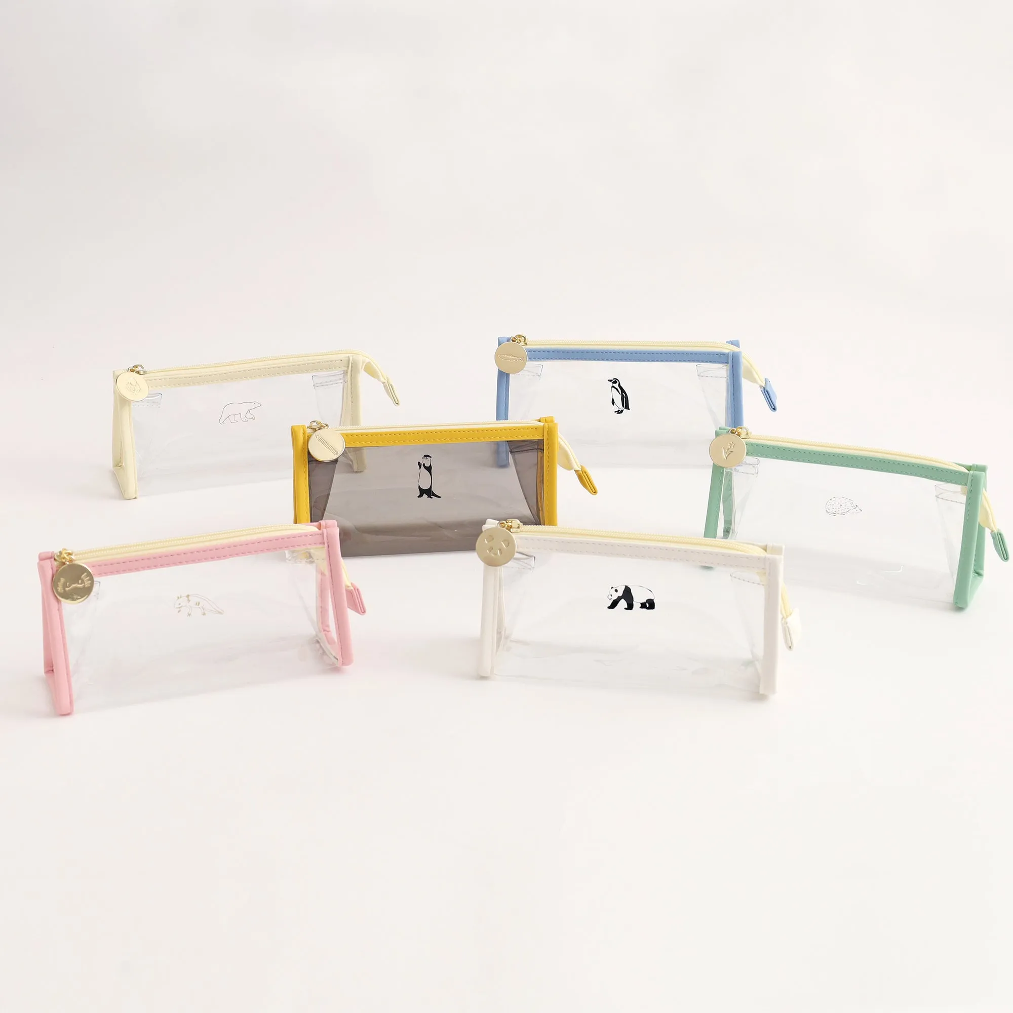 Green Flash Animal Series Clear Pen Pouches