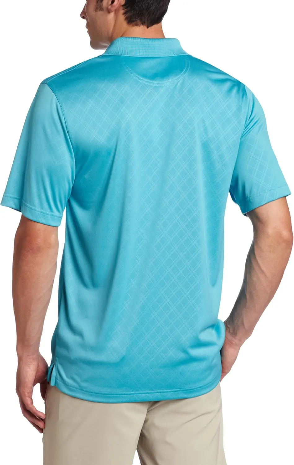 Greg Norman Collection Men's Embossed Color Block Polo