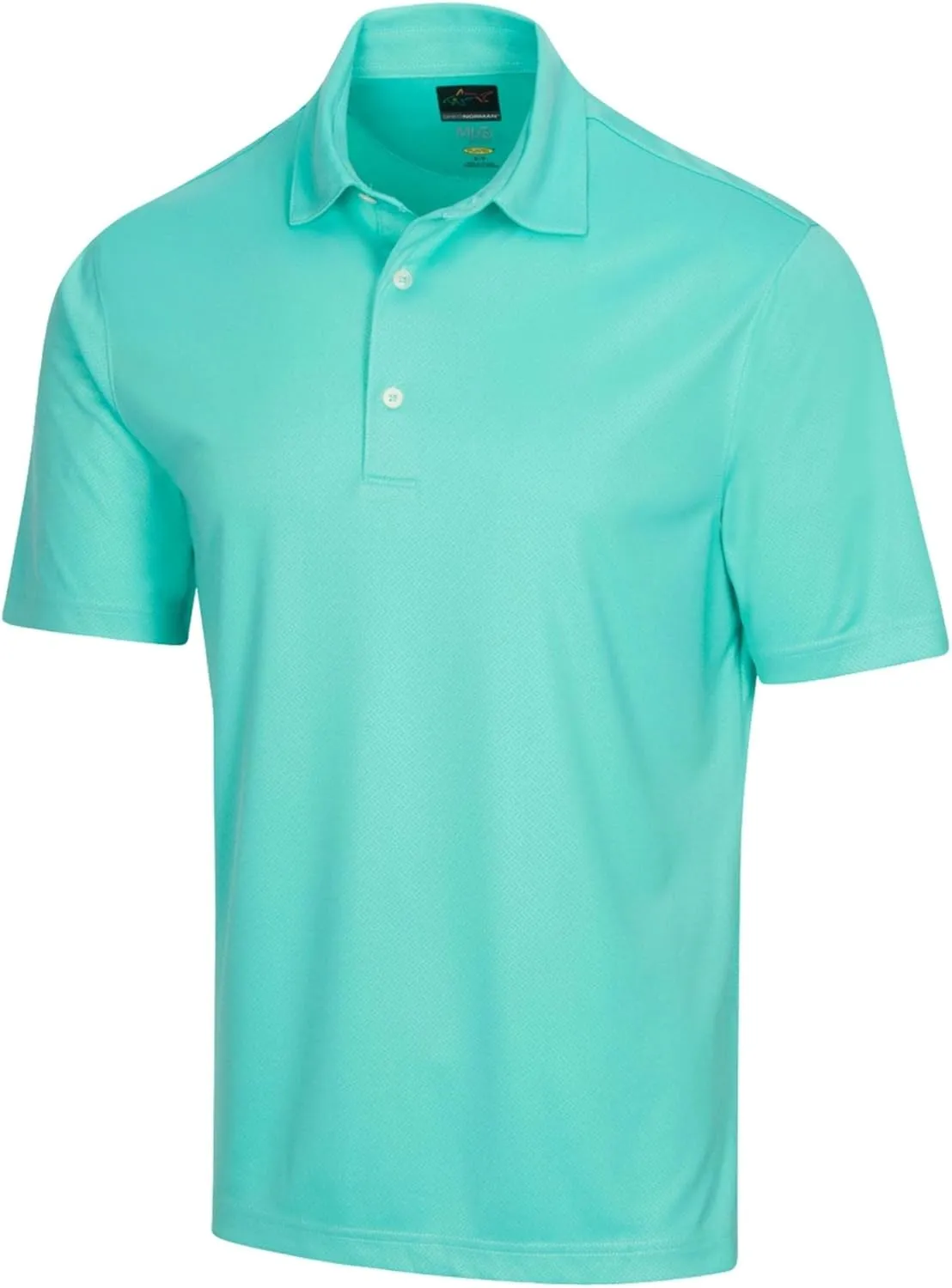 Greg Norman Mens Protek ML75 Microlux Embossed Polo - G7S22K470-426 - Waterfall - M