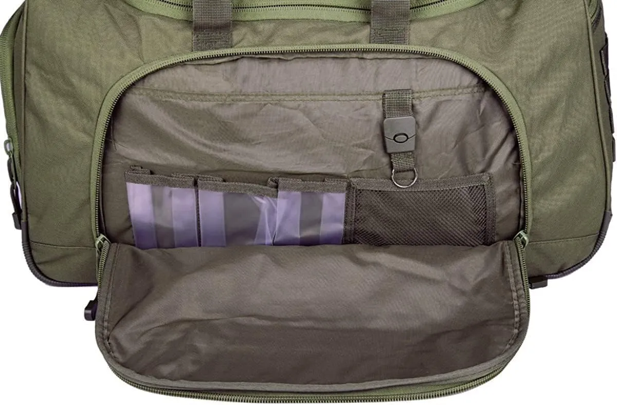 Gym Bag for Women & Men Tactical Duffle Military Weekender Work Out Lightweight Waterproof Sports Tote Shoe Pocket Green