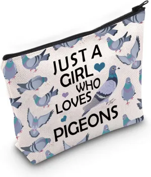 Gzrlyf Pigeon Makeup Bag Pigeon Lover Gift Pigeon Themed Gifts Pigeon Cosmetic Bag Gift For Pigeon Lover (JUST PigeonMB13)