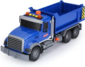 haomsj Big Dump Truck Toy Light Up & Moveable Lifting Back Garbage Push and Go Car Plastic Beach Construction Toy Vehicles for Kids Boys and Girls (Dump Truck)