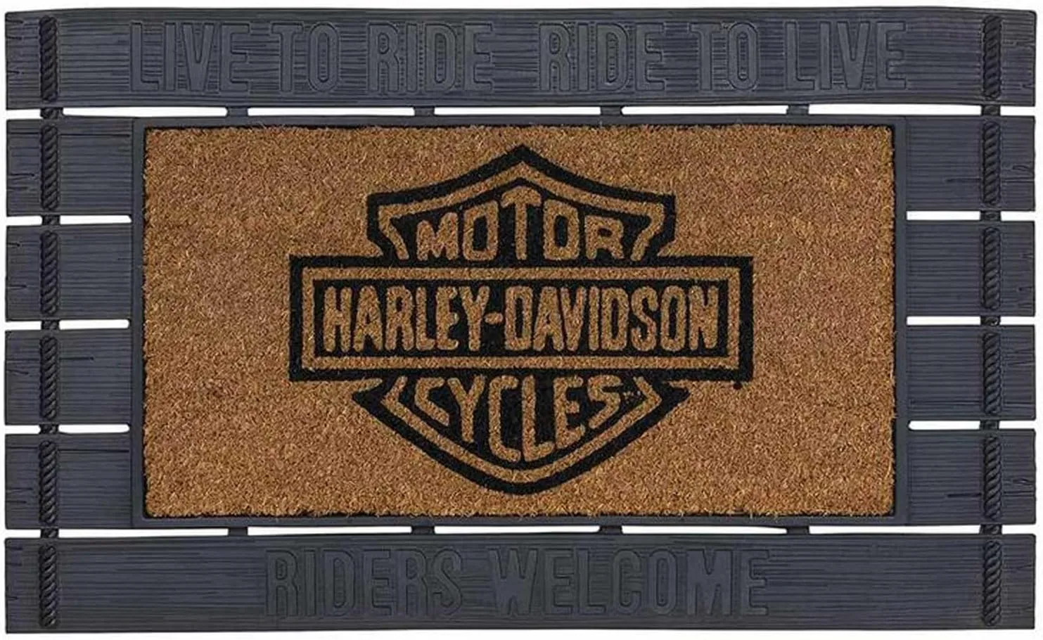 Harley-Davidson Bar & Shield Riders Welcome Entry Mat, Rubber & Coco Material
