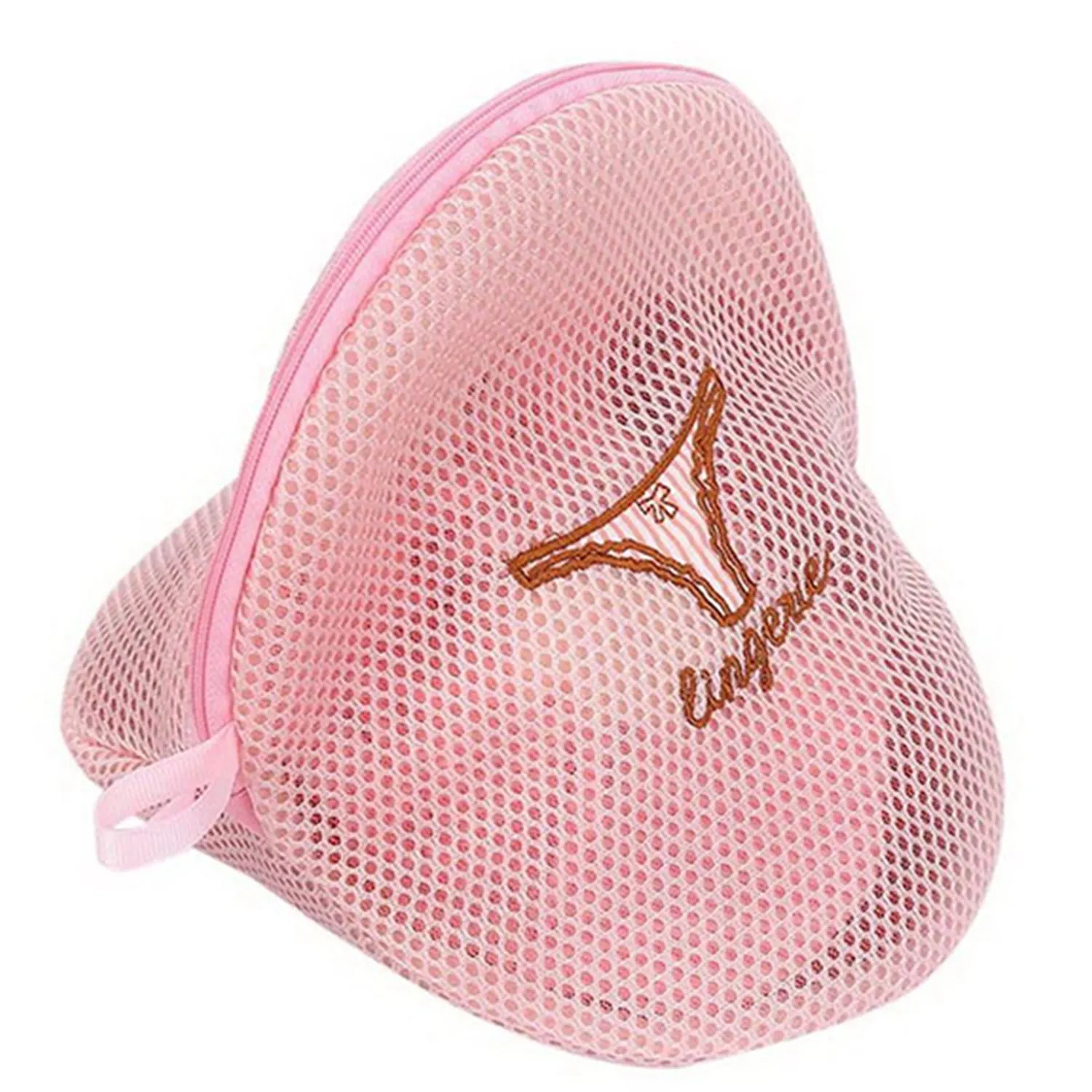 Haven Zippered Mesh Laundry Clothes Washing Bags - Pack of 5, White or Pink