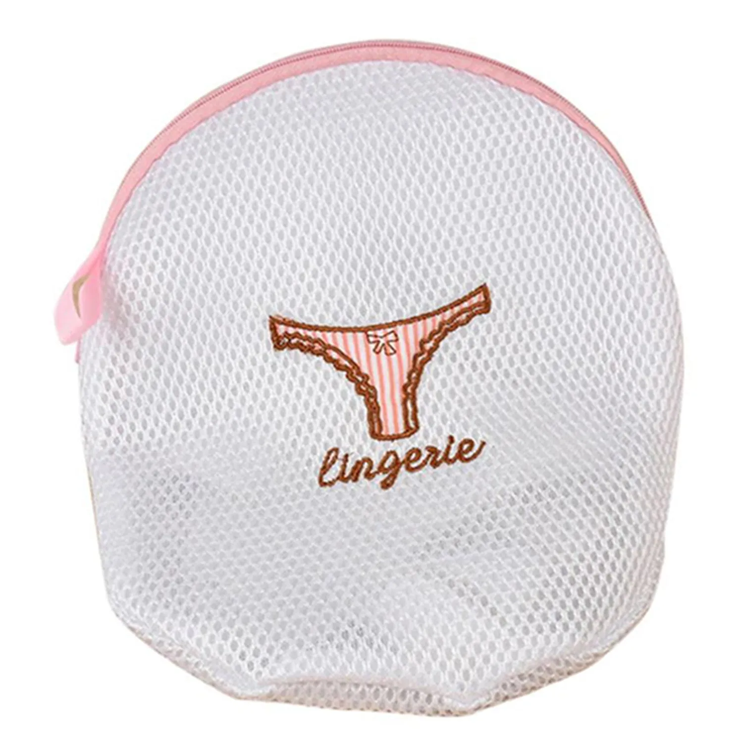 Haven Zippered Mesh Laundry Clothes Washing Bags - Pack of 5, White or Pink