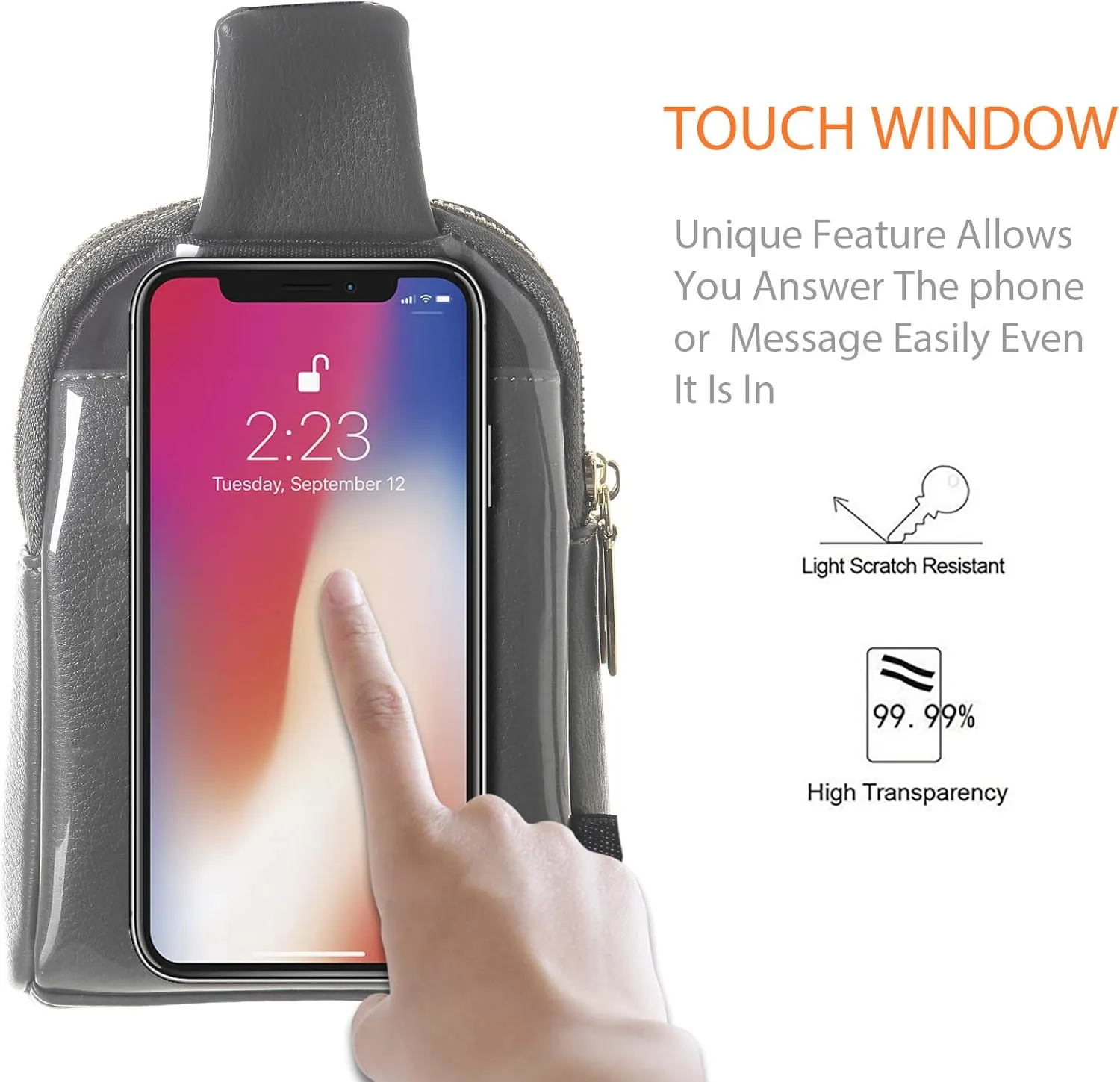 Haytijoe Touchscreen Sling Bag for Women Travel Crossbody Cell Phone Purse Anti Theft Cross Body Bag for Woman