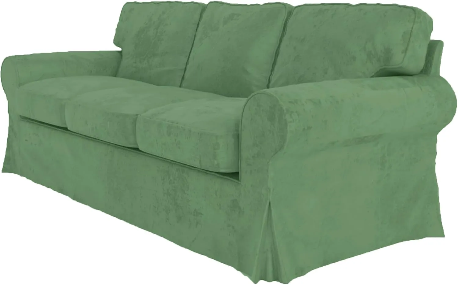 Heavy Duty Velvet UPPLAND Sofa Cover Replacement Made Compatible with IKEA UPPLAND Three Seat Sofa Slipcover (Uppland 3 Velvet Light Green)