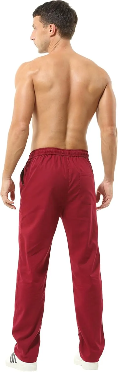 Hoerev Men Casual Beach Trousers Linen Summer Pants