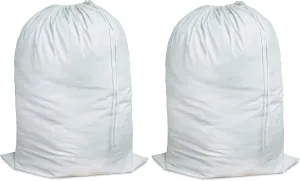 Homelabels Laundry Bag, 2 Pack Travel Laundry Bags For Dirty Clothes, Washable Laundry Bag, Travel Dirty Clothes Bag, Large Laundry Bag, Laundry Bags For Camp, 30” x 40” (White)