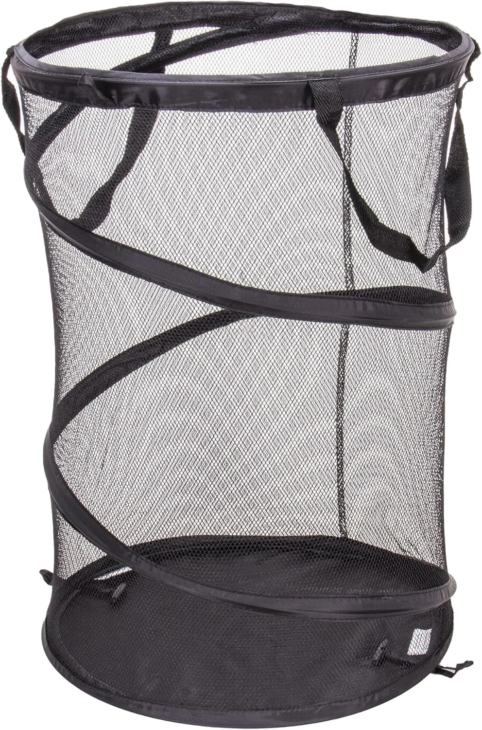 Household Essentials 2026 Pop-Up Collapsible Mesh Laundry Hamper | Black, 25" H