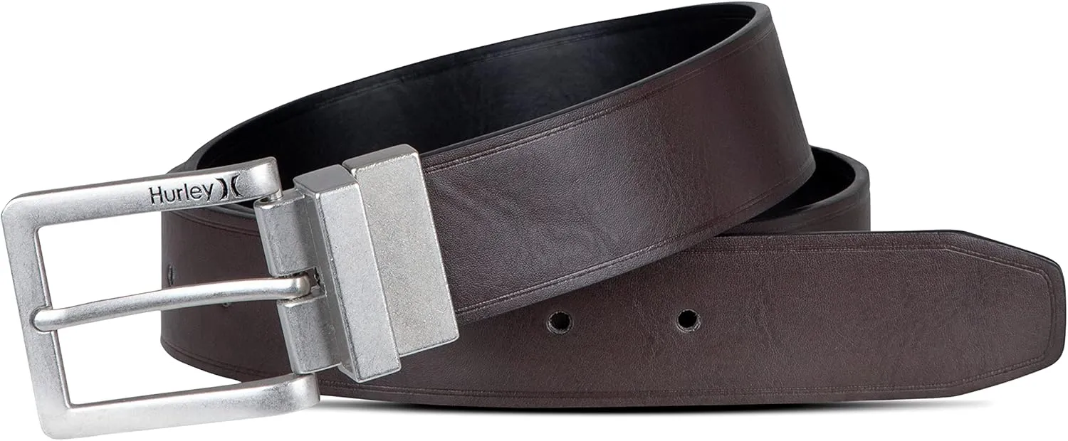 Hurley Men's Reversible Leather Belts