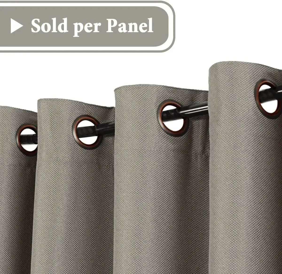 H.VERSAILTEX Linen Blackout Curtain 96 Inches Long for Bedroom/Living Room Thermal Insulated Grommet Linen Look Curtain Drapes Primitive Textured Burlap Effect Window Drapes 1 Panel - Heather Taupe