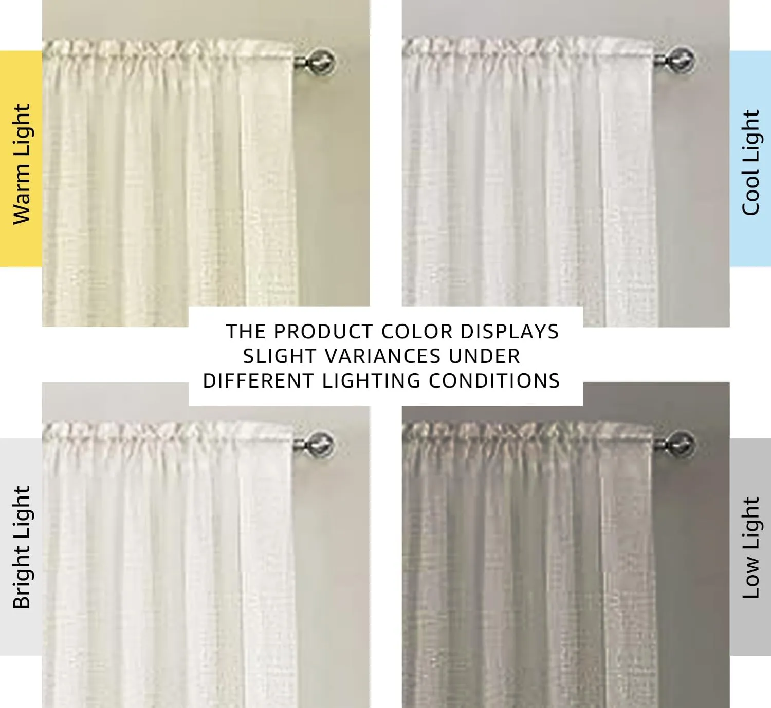 H.VERSAILTEX Natural Linen Rod Pocket Curtains 84 Inch Length for Living Room 2 Panel Pocket Drape Semi Sheer Neutral Country Rustic Farmhouse Boho Curtain Bedroom Light Filtering, Heathered Natural