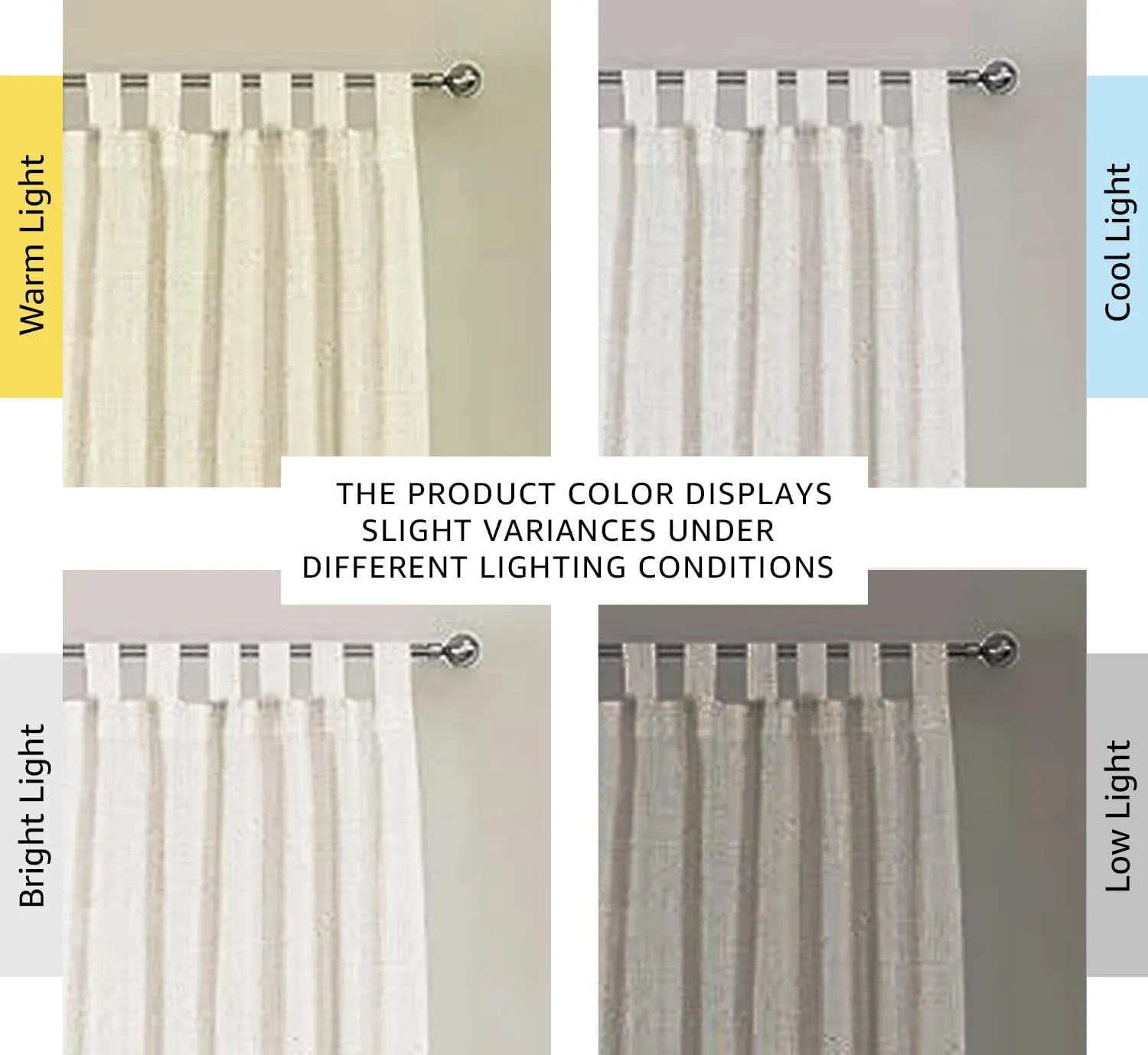 H.VERSAILTEX Natural Linen Tab Top Curtains 84 Inch Length for Living Room 2 Panel Drape Semi Sheer Neutral Country Rustic Farmhouse Boho Curtain Bedroom Muslin Look Light Filtering, Heathered Natural