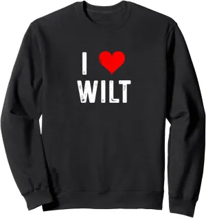 I Love Wilt - Heart - Distressed Sweatshirt