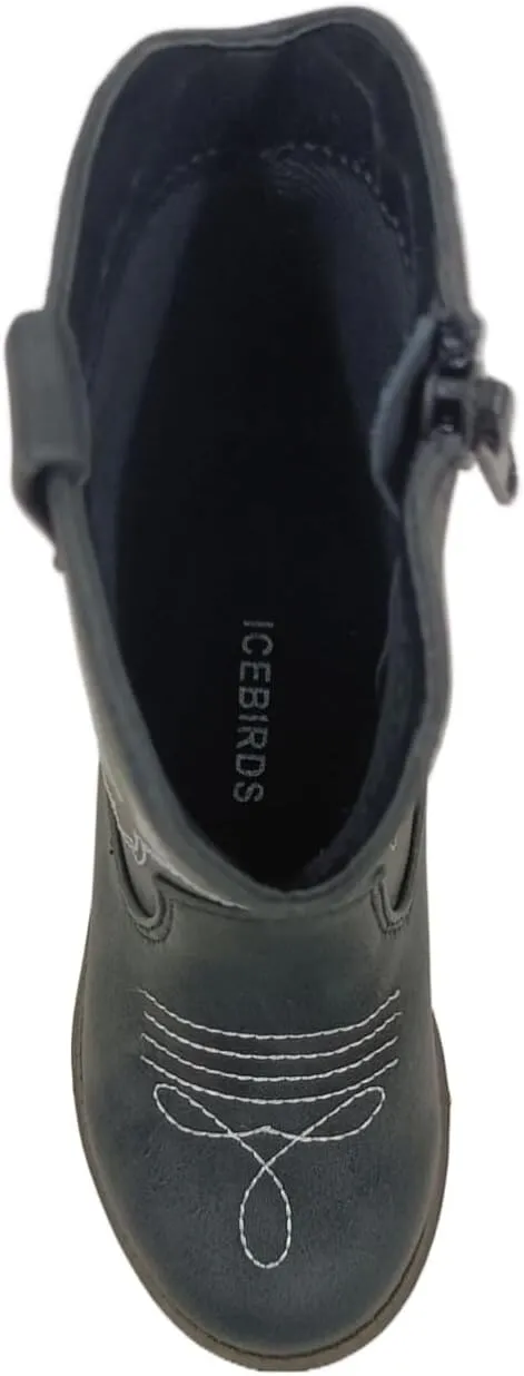 ICEBIRDS Little Kid's and Toddler Western Cowboy Boot