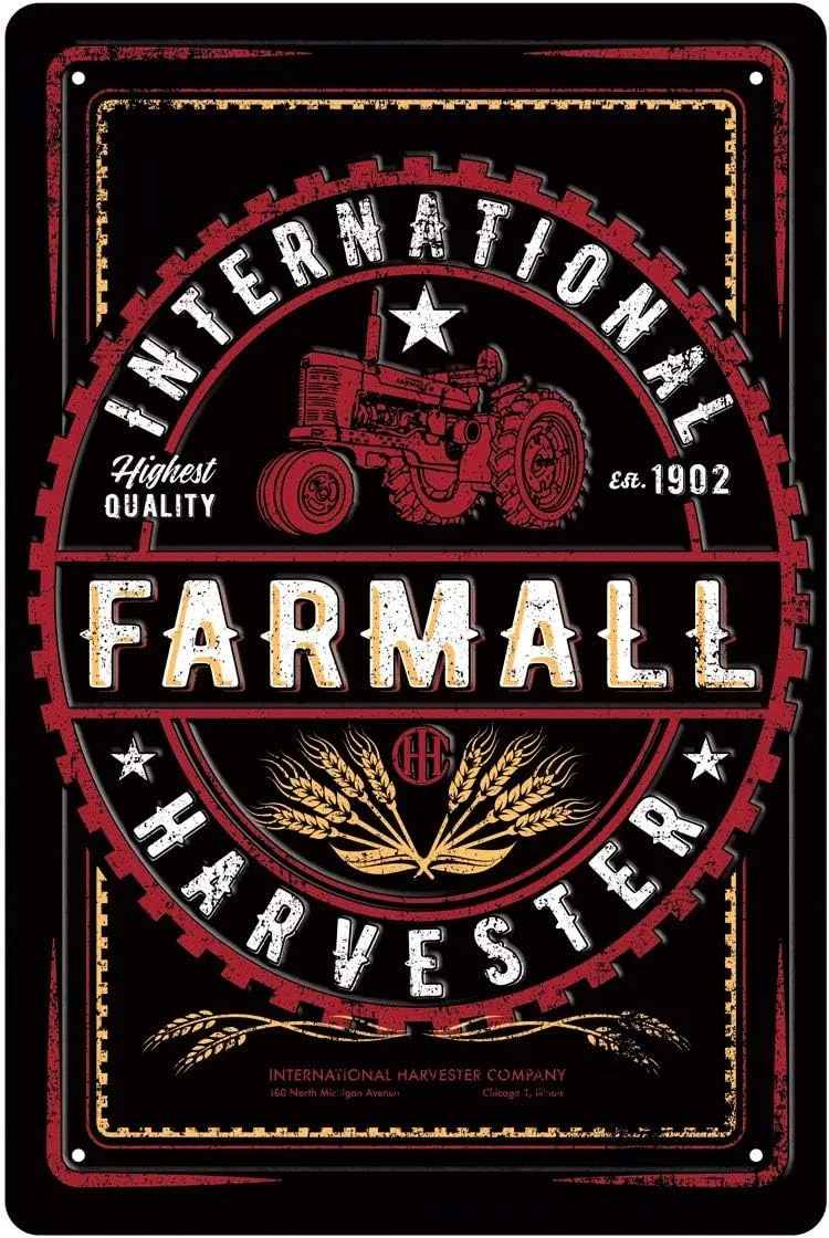 International Harvester Farmall 12" x 18" Metal Sign Made in The USA Sign-1909
