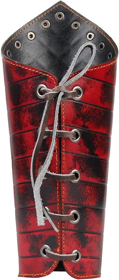 JAOYU Men Leather Bracers Arm Armor Cuff Gauntlet Wristband Medieval Bracers Viking Jewelry for Women Cosplay Costume