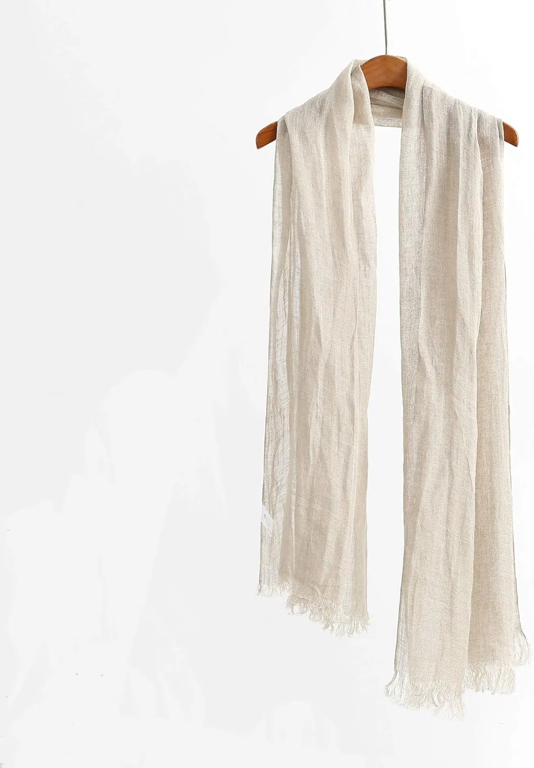 Jeelow Lightweight Summer Scarf Light Shawl Wrap Linen Feel Scarves For Men And Women