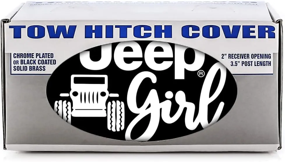 JEEP Girl Trailer Tow Hitch Cover Plug UV Printed Graphics (2" Inch)
