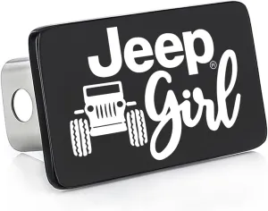 JEEP Girl Trailer Tow Hitch Cover Plug UV Printed Graphics (2" Inch)