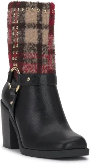 Jessica Simpson Womens Bernique Faux Leather Studded Mid-Calf Boots