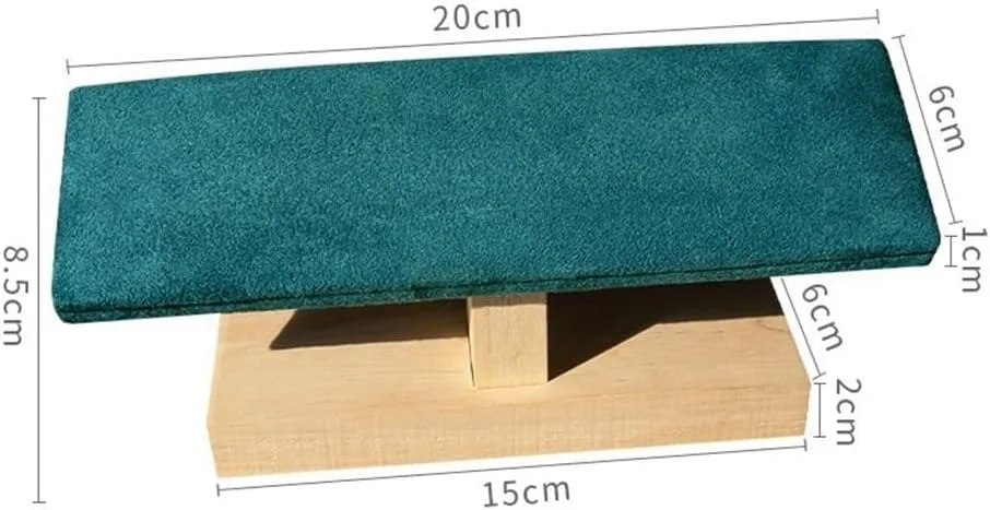 Jewelry Display Stand Velvet Wooden Jewelry Rack Bracelet Watch Stand Display Props Shopping Mall Counter Jewelry Display Organizers Jewelry display props(Gris)