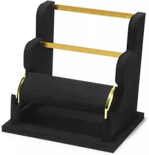 Jewelry Holder Jewelry Stand Display Rack Velvet Jewelry Display Stand Detachable Earring Bracelet Watch Display Storage Rack Jewellery Stand (Color : A) (C)