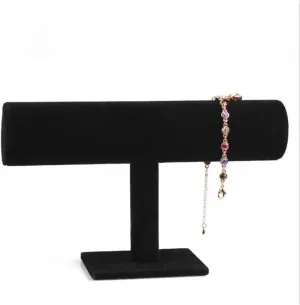 Jewelry Organizer Jewelry Chain Hairband Watch Necklace Bracelet Display Stand Rack Holder(Black Velvet)