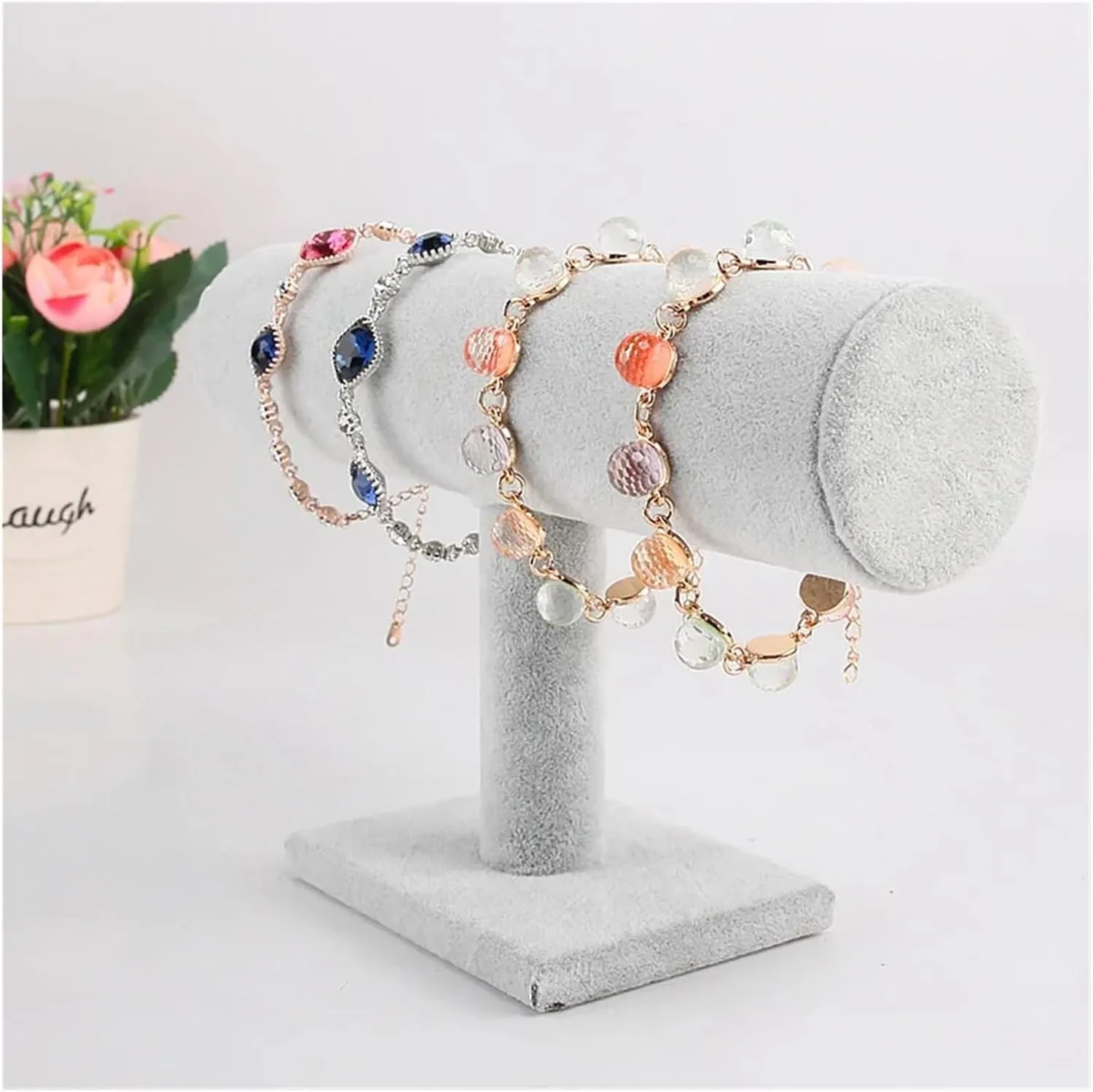 Jewelry Organizer Jewelry Chain Hairband Watch Necklace Bracelet Display Stand Rack Holder(Black Velvet)
