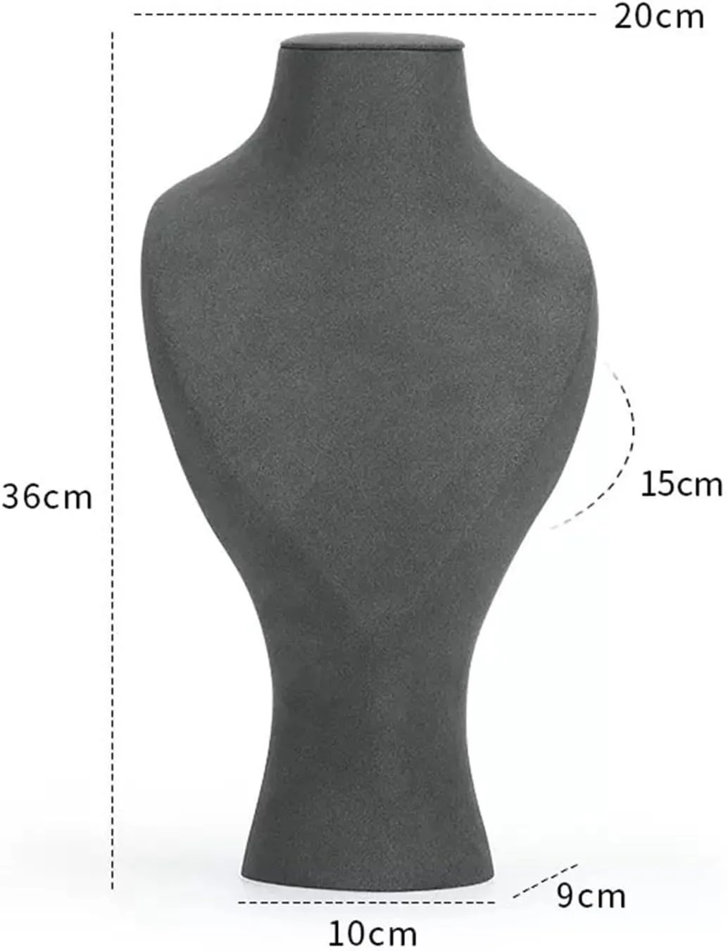 Jewelry Organizer Jewelry Stand Three-dimensional Velvet Necklace Pendant Chain Jewelry Bust Display Stand/Necklace Bust for Selling Necklaces, Pendants Jewelry Stand (C