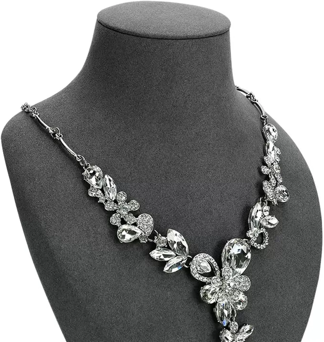 Jewelry Organizer Jewelry Stand Three-dimensional Velvet Necklace Pendant Chain Jewelry Bust Display Stand/Necklace Bust for Selling Necklaces, Pendants Jewelry Stand (C