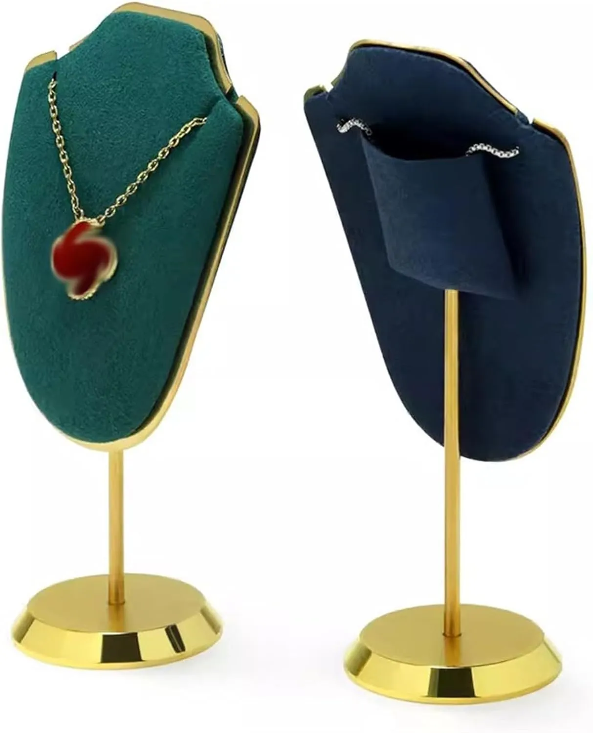 Jewelry Organizer Necklace Display Velvet Jewelry Easel Display Stand Pendants Chains Showcase Organizer Stand for Showcase Jewelry Stand (Color : A )