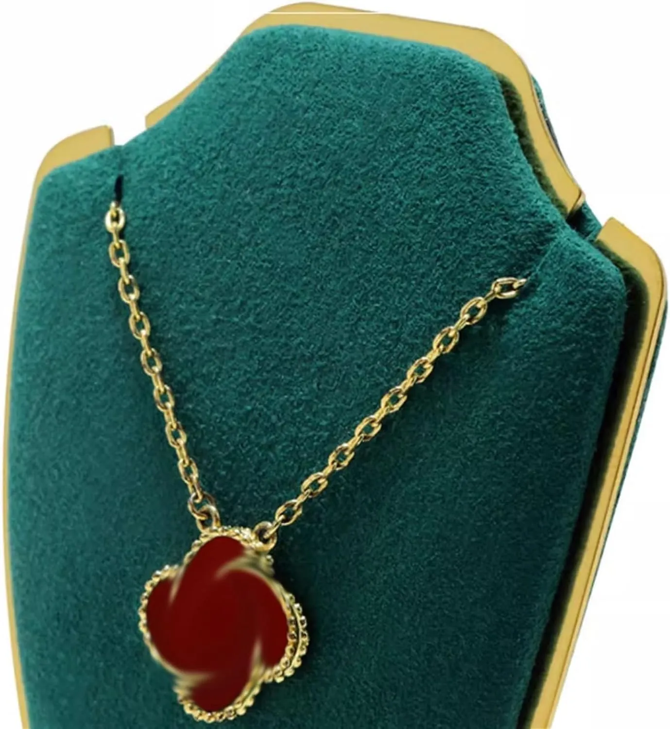 Jewelry Organizer Necklace Display Velvet Jewelry Easel Display Stand Pendants Chains Showcase Organizer Stand for Showcase Jewelry Stand (Color : A )