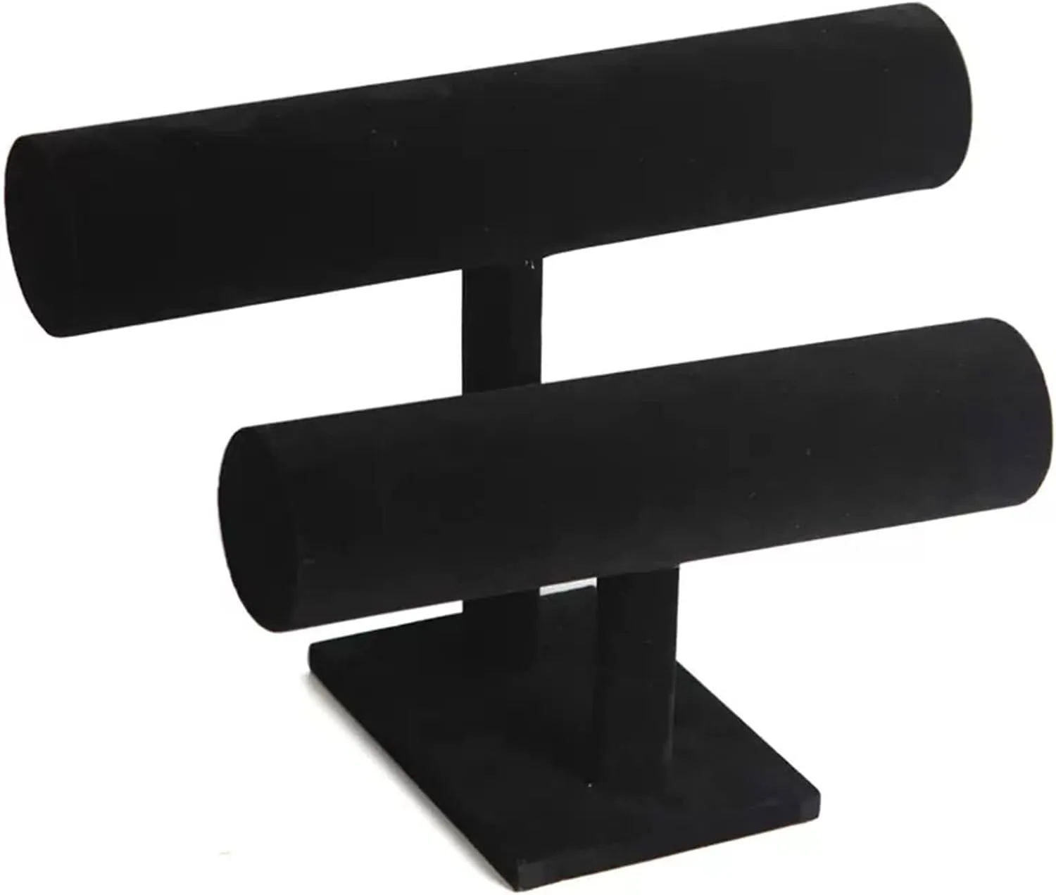Jewelry Organizer Stand 2 Tier Bracelet Holder, Bracelet Display Stand, Velvet Jewelry Organizer Displays for Necklace Watches Bracelet Bangle Holder Necklace Display Stand (Color : Black)