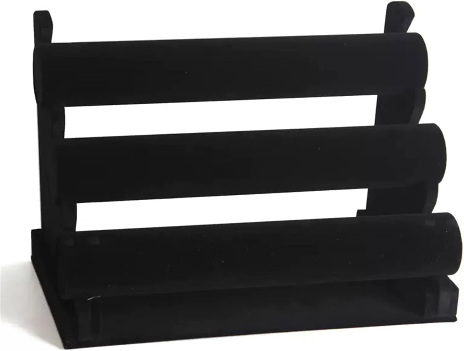 Jewelry Rack 3 Tiers Bracelet Holder, T-Bar Velvet Jewelry Organizer Stand and Display, Detachable Bracelet Display Stand, Jewelry Tree for Watch Organization Jewelry Sta