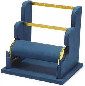 Jewelry Rack Earring Display Holder, Velvet Jewelry Display Stand, Detachable Bracelet Display Organizer Stand, Jewelry Holder for Watch Display Jewel