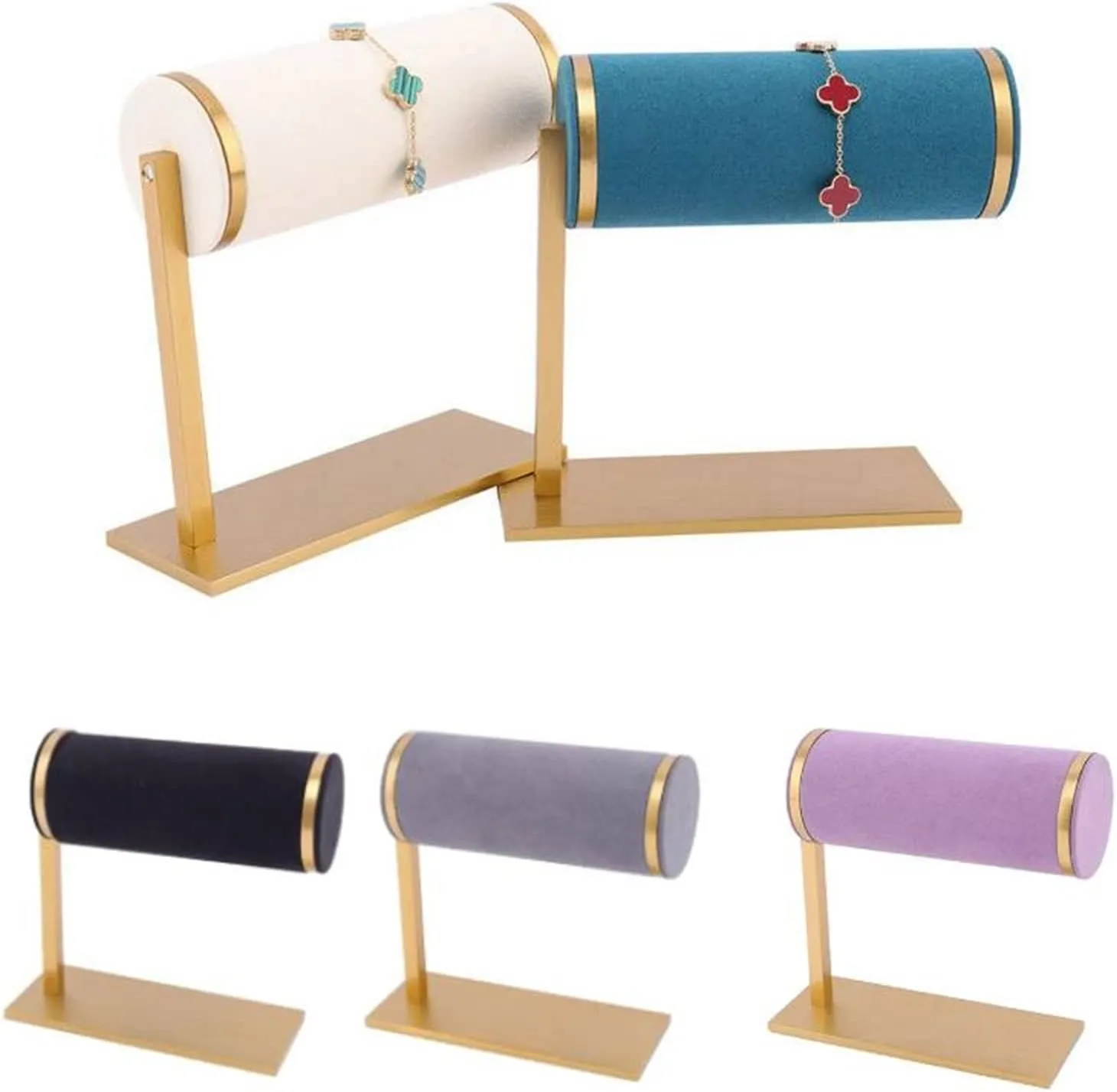 Jewelry Rack Jewelry Display Watch Organizer Bracelet Holder Hair Band Rack Portable Velvet Bracelet Scrunchie Organizer Display Stand Jewelry Stand Holder (Color : Style A4)