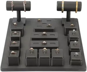 Jewelry Stand Organizer 13 Pieces Jewelry Display Easel Rings Display Stand Hovering T Bar Bracelet Display Stand Bracelet Bangle Holder Jewelry Stand Organizer Necklace Tower Rack