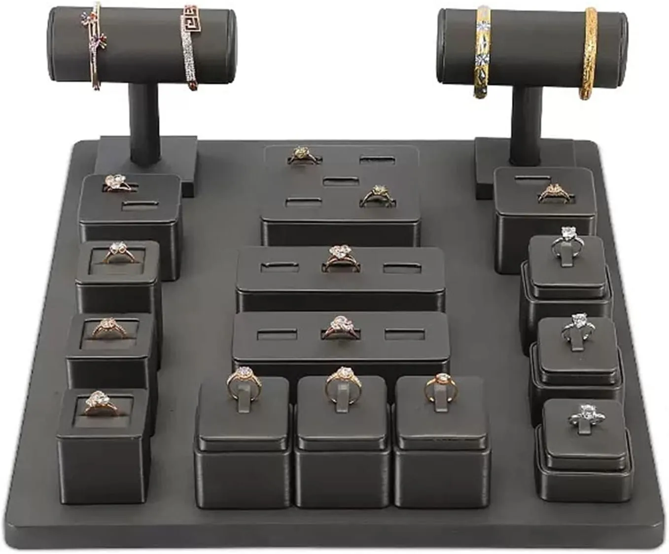 Jewelry Stand Organizer 13 Pieces Jewelry Display Easel Rings Display Stand Hovering T Bar Bracelet Display Stand Bracelet Bangle Holder Jewelry Stand Organizer Necklace Tower Rack