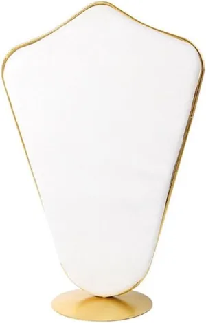 Jewelry Stand Organizer Double-sided Velvet Necklace Rack Jewelry Storage Ornaments Beige High-grade Jewelry Display Rack Home Jewelry Display Jewelry Display Holder (One Color L)