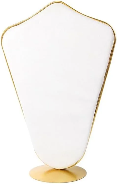 Jewelry Stand Organizer Double-sided Velvet Necklace Rack Jewelry Storage Ornaments Beige High-grade Jewelry Display Rack Home Jewelry Display Jewelry Display Holder (One Color L)