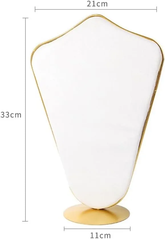 Jewelry Stand Organizer Double-sided Velvet Necklace Rack Jewelry Storage Ornaments Beige High-grade Jewelry Display Rack Home Jewelry Display Jewelry Display Holder (One Color L)