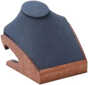 Jewelry Stand Organizer Wooden Necklace Display Stand Pendant Jewelry Stand Counter Jewelry Display Props Wooden Base Jewelry Display Holder (Blue)