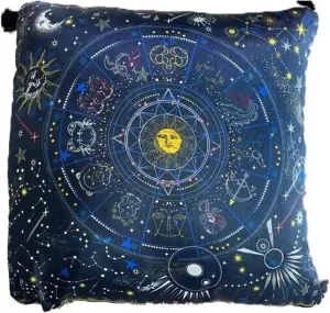 Johnny Was Celestin Velvet Home Tassel Pillow Lounge Sun Astrology Navy Blue New