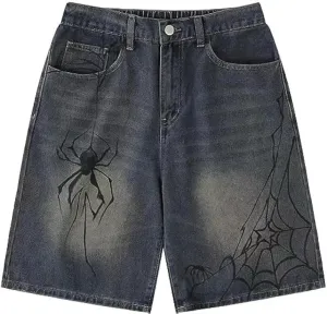 Jorts Women Baggy Vintage Acid Wash Jean Shorts Grunge Fashion Casual Wide Leg Y2K Pants Streetwear Men Unisex