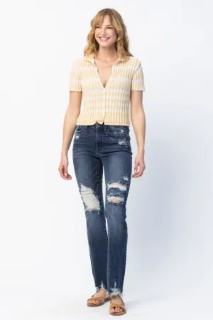 Judy Blue Mid Rise Slim Boot Cut Jeans