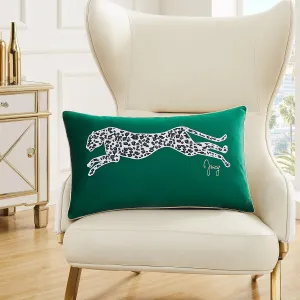 Juicy Couture Rectangle 1-Piece Decorative Accent, Premium Reversible Throw Pillow, Living Room and Bedroom Décor, 14"x24", Green